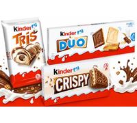 Box Assortita LIMITED EDITION per kinder con 3 Pezzi: Tris 100g, Duo 150g e Crispy 170g - Snack Dolci al Cioccolato Idea Regalo