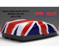 G3 22.200uk Box da Tetto Krono UK 320, 240 Litri, Bianco, Rosso Blu 1325x725x370