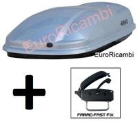 BOX AUTO FARAD MARLIN F3 N6 480LT GRIGIO METALLIZZATO - BAULE PORTABAGAGLI TETTO