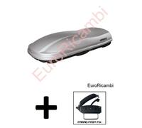BOX AUTO FARAD MARLIN F3 N7 680LT GRIGIO GOFFRATO - BAULE PORTABAGAGLI TETTO