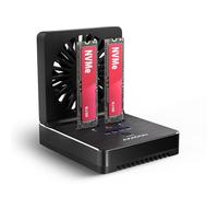 Box Axagon ADSA-M2C22 M.2 Alluminio Nero con Ventola USB 3.2