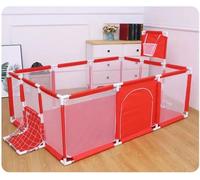 Box Bambini Recinto Gioco con Cancelletto Parco Giochi Sicuro Blu o Rosso