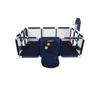 Box Bambini, Recinto per Bambini con Rete Visibile, Box Neonato con Porta Cerniera, Centro Attività per Bambini Pieghevole Interni ed Esterni,180 * 120 * 66 cm (blu navy)