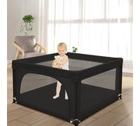 Box Bambini, Recinto Per Bambini Per Bambini, Box Neonato Con Rete Traspirante e Cerniera, Recinto Bambini Per Interni Ed Esterni-120 * 120 * 66 cm -nero