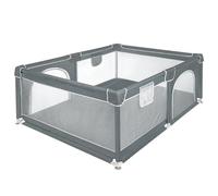 Box Bambini, Recinto per Bambini, Recinto per Bambini Tessuto Oxford, box bimbo con rete traspirante,Neonato con Rete Traspirante Sui Quattro Lati e Ventose, 120 * 160 * 66 cm-grigio scuro