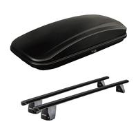 BOX BAULE da TETTO AUTO 430 LT. FARAD + Barre Portatutto per Serie 3 2005 -2018
