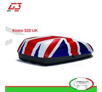G3 22.200uk Box da Tetto Krono UK 320, 240 Litri, Bianco, Rosso Blu 1325x725x370