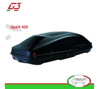 BOX BAULE UNIVERSALE PORTABAGAGLI TETTO AUTO G3 MOD. SPARK 420 - 370 LT - 22.405