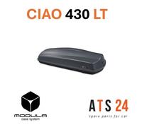 BOX BAULETTO DA TETTO AUTO 430 LT GRIGIO OPACO BOX MODULA CIAO 139X71X48 75KG