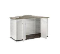 Box bici e box da giardino Evo 200 in resina, 212x88x133h cm, con base inclusa di Ezooza