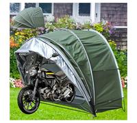 Box Biciclette Appeso 2 in 1 Box Biciclette Per 2/3/4/5 Biciclette Tettoie per Esterno Capanno Da Giardino,Green