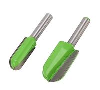 Box Bit per Intaglio Legno, 8in Attacco, Set 2 Pezzi, Verde Luminoso - Alta Durezza, Resistente Usura, Compatibile CNC e Router Manuali