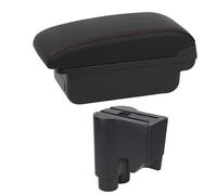 Box Bracciolo Auto Per Daihatsu Per Sirion Per Materia 2013 2014 2015 2016 2017 Accessori Per Riporre La Console Per Il Resto Della Mano In Pelle(B1 Black red Line)