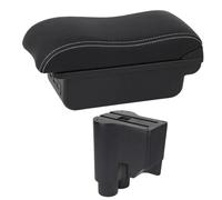 Box Bracciolo Auto Per Daihatsu Per Sirion Per Materia 2013 2014 2015 2016 2017 Accessori Per Riporre La Console Per Il Resto Della Mano In Pelle(C2 Black white Line)