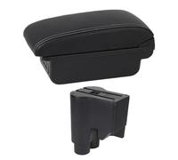 Box Bracciolo Auto Per Daihatsu Per Sirion Per Materia 2013 2014 2015 2016 2017 Accessori Per Riporre La Console Per Il Resto Della Mano In Pelle(C1 Black white Line)