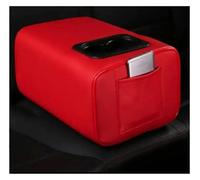 Box Bracciolo Console Centrale Bracciolo Universale Per Sedile Posteriore Auto, 2 File, Console Box Con Portabicchieri, Bracciolo Per Sedile Posteriore Auto Braccioli(Red-Single pocket)