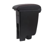 Box Bracciolo Console Centrale Per Citroen Per C1 Bracciolo Box Accessori Per Auto Negozio Dettaglio Interni Auto Braccioli(A1 Black red leather)