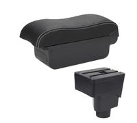 Box Bracciolo Console Centrale Per Ford Per EcoSport 2013-2018 Bracciolo Per Auto, Accessori Interni, Scatola Portaoggetti Auto Braccioli(C3 Black white NOUSB)