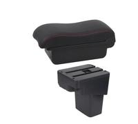 Box Bracciolo Console Centrale Per Hyundai Per Accent Per Solaris 2011-2016 Bracciolo Per Auto Accessori Retrofit Auto Braccioli(A2 Black red NO USB)
