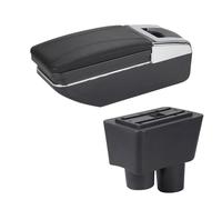 Box Bracciolo Console Centrale Per Nissan Per Almera Per Versa Bracciolo Girevole Per Auto Scatola Portaoggetti Accessori Dettagli Interni Parti Di Retrofit Auto Braccioli(C2 Black line No USB)