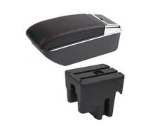 Box Bracciolo Console Centrale Per Toyota Avanza 2016 Bracciolo Per Auto, Parti Speciali Per Interni, Centro Di Stoccaggio Auto Braccioli(B red line NO USB)