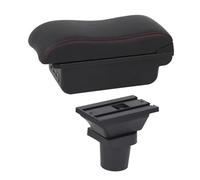 Box Bracciolo Console Centrale Per Toyota Per Yaris Per Vitz Per 5 Porte Per Hatchback 2005-2011 Bracciolo Auto Con Modifica Interna USB Auto Braccioli(C2 Red Line)