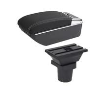 Box Bracciolo Console Centrale Per Toyota Per Yaris Per Vitz Per Hatchback 1998-2005 Supporto Portaoggetti Centrale Per Auto Auto Braccioli(C white line 7USB)