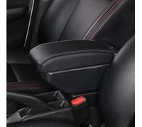 Box Bracciolo Per Auto Per Picanto 3X-Line Portaoggetti Centrale Per Contenuti Con Portabicchieri Retrattile Posacenere USB Girevole Scatola di immagazzinaggio(D Black White)