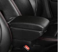 Box Bracciolo Per Auto Per Picanto 3X-Line Portaoggetti Centrale Per Contenuto Con Portabicchieri Retrattile Posacenere Accessorio Girevole Scatola di immagazzinaggio(C AIl Black)