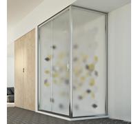 BOX CABINA DOCCIA 75x120 CM ANGOLARE 1 ANTA P CRISTALLO STAMPATO SCORREVOLE