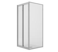 BOX DOCCIA SALOON ANGOLARE DOPPIA ANTA BATTENTE VETRO CRISTALLO H198 CABINA