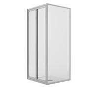 BOX CABINA DOCCIA 70X80CM SALOON 2 PORTE BATTENTE 80 ANTA FISSA H185 TRASPARENTE