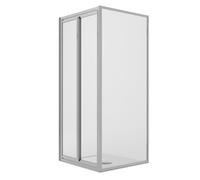 BOX CABINA DOCCIA 75X80CM SALOON 2 PORTE BATTENTE 80 + FISSA H198 TRASPARENTE