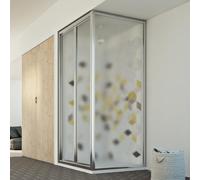 BOX CABINA DOCCIA 75X90 CM VETRO STAMPATO C PORTA LATO 75 ANTA A LIBRO SOFFIETTO