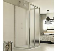 BOX CABINA DOCCIA 75X90X75 CM 3 TRE LATI VETRO STAMPATO C A LIBRO SOFFIETTO