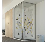 BOX CABINA DOCCIA 80x100 CM 2 ANTE BATTENTE SALOON P VETRO TRASPARENTE AP. 100