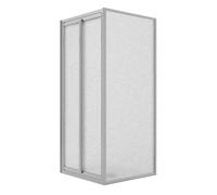 Idralite Box Doccia Angolare 80x80CM H185 Cristallo Stampato C Fisso+Saloon 2 Ante Battente 80 MOD. Clint
