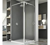 BOX CABINA DOCCIA APERTURA A BATTENTE ANTA CHIUSURA ANGOLARE CRISTALLO VETRO