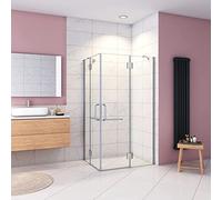 Box Cabina Doccia 90x120cm Angolare Battente 180 Vetro Temperato 8mm alta 190cm