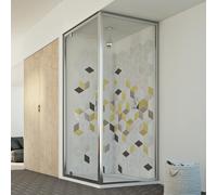 BOX CABINA DOCCIA 90x90 CM ANGOLARE 1 ANTA BATTENTE P CRISTALLO TRASPARENTE