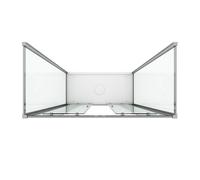 BOX CABINA DOCCIA A TRE 3 LATI 2 ANTE VETRO APERTURA SCORREVOLE CRISTALLO CENTRO