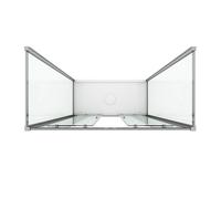 BOX CABINA DOCCIA 3 TRE LATI 70x140X70 CM VETRO 6MM STAMPATO 2 ANTE SCORREVOLI P