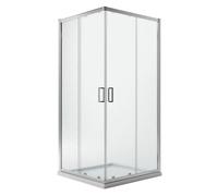 BOX CABINA DOCCIA ANGOLARE 70X75 H185 RETTANGOLARE CRISTALLO STAMPATO SCORREVOLE