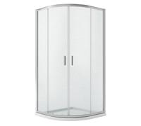 BOX CABINA DOCCIA ANGOLARE 90x90 CM H200 SEMICIRCOLARE VETRO STAMPATO SCORREVOLE