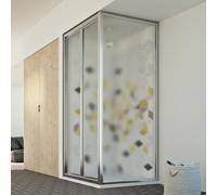 BOX CABINA DOCCIA 80X80 CM VETRO STAMPATO C PORTA LATO 80 ANTA A LIBRO SOFFIETTO