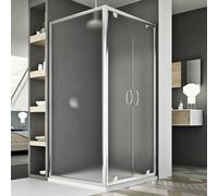 BOX CABINA DOCCIA 70X100 CM 2 ANTE BATTENTE P VETRO STAMPATO C AP. 100 SALOON