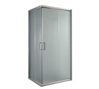 BOX CABINA DOCCIA BAGNO VETRO 80x80 QUADRATO ANGOLARE CRISTALLO SCORREVOLE