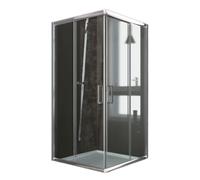 BOX CABINA DOCCIA BAGNO VETRO CHIUSURA ANGOLARE CRISTALLO APERTURA SCORREVOLE