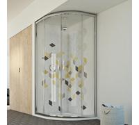 BOX CABINA DOCCIA BAGNO VETRO SEMICIRCOLARE TONDO CHIUSURA CRISTALLO ANGOLARE