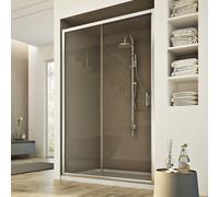 BOX CABINA DOCCIA NICCHIA PARETE PORTA 1 ANTA CRISTALLO SCORREVOLE DA 97 A 151CM